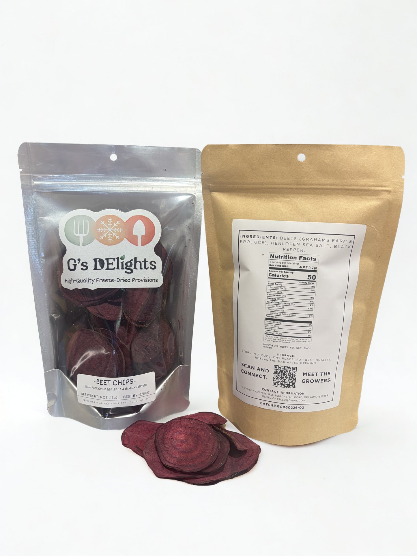 Beet Chips w/ Henlopen Sea Salt & Black Pepper