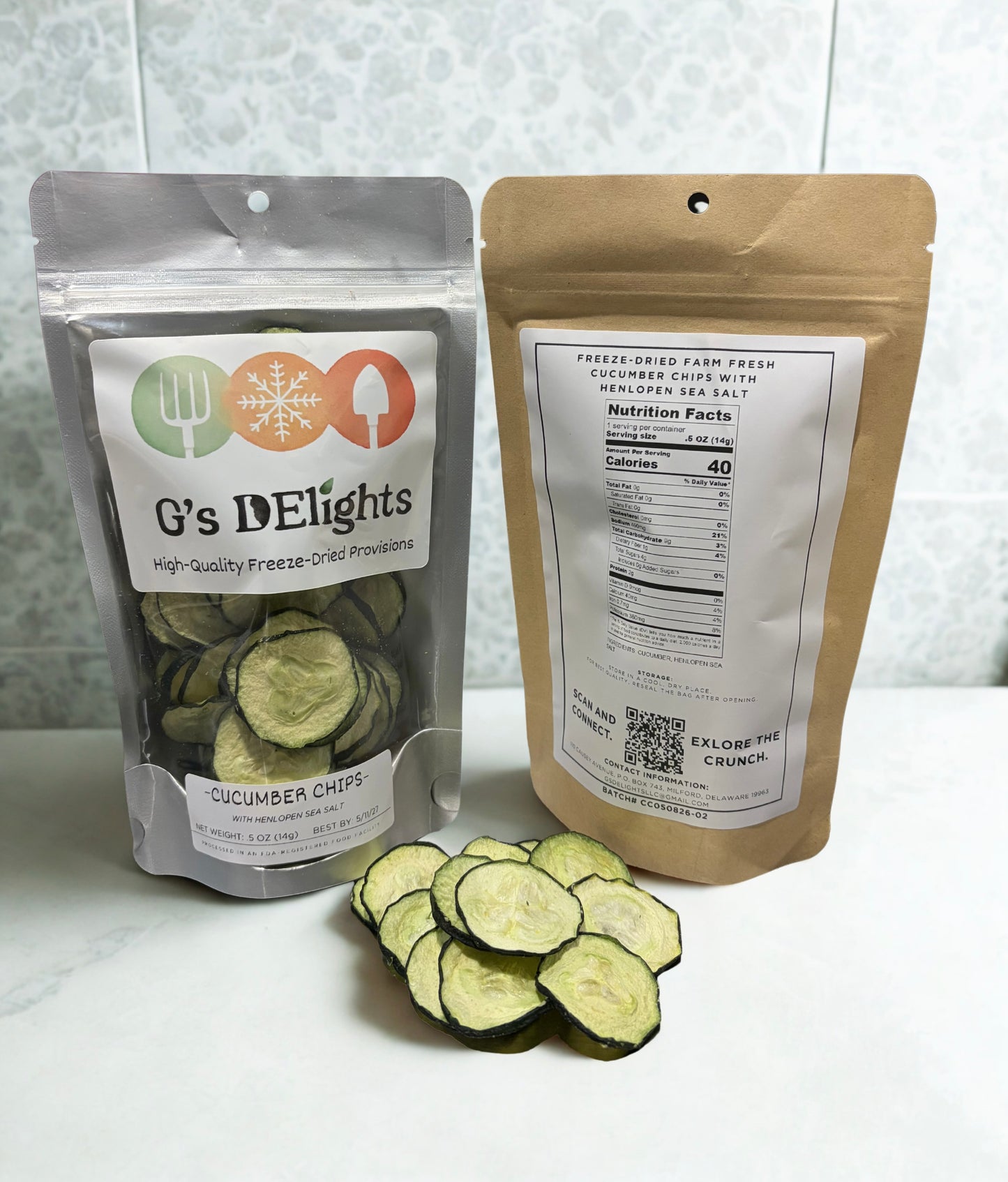 Cucumber Chips (Henlopen Sea Salt)