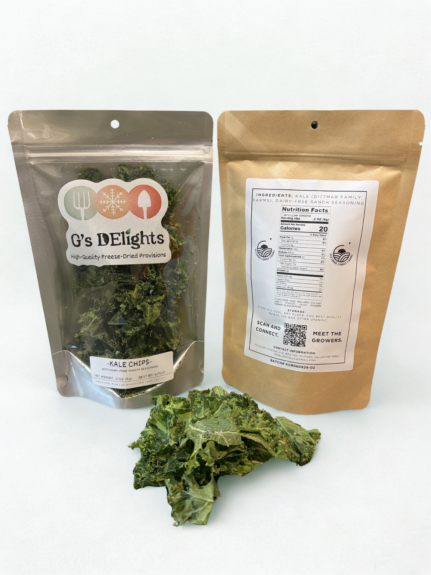 Kale Chips w/ Dairy-Free Ranch