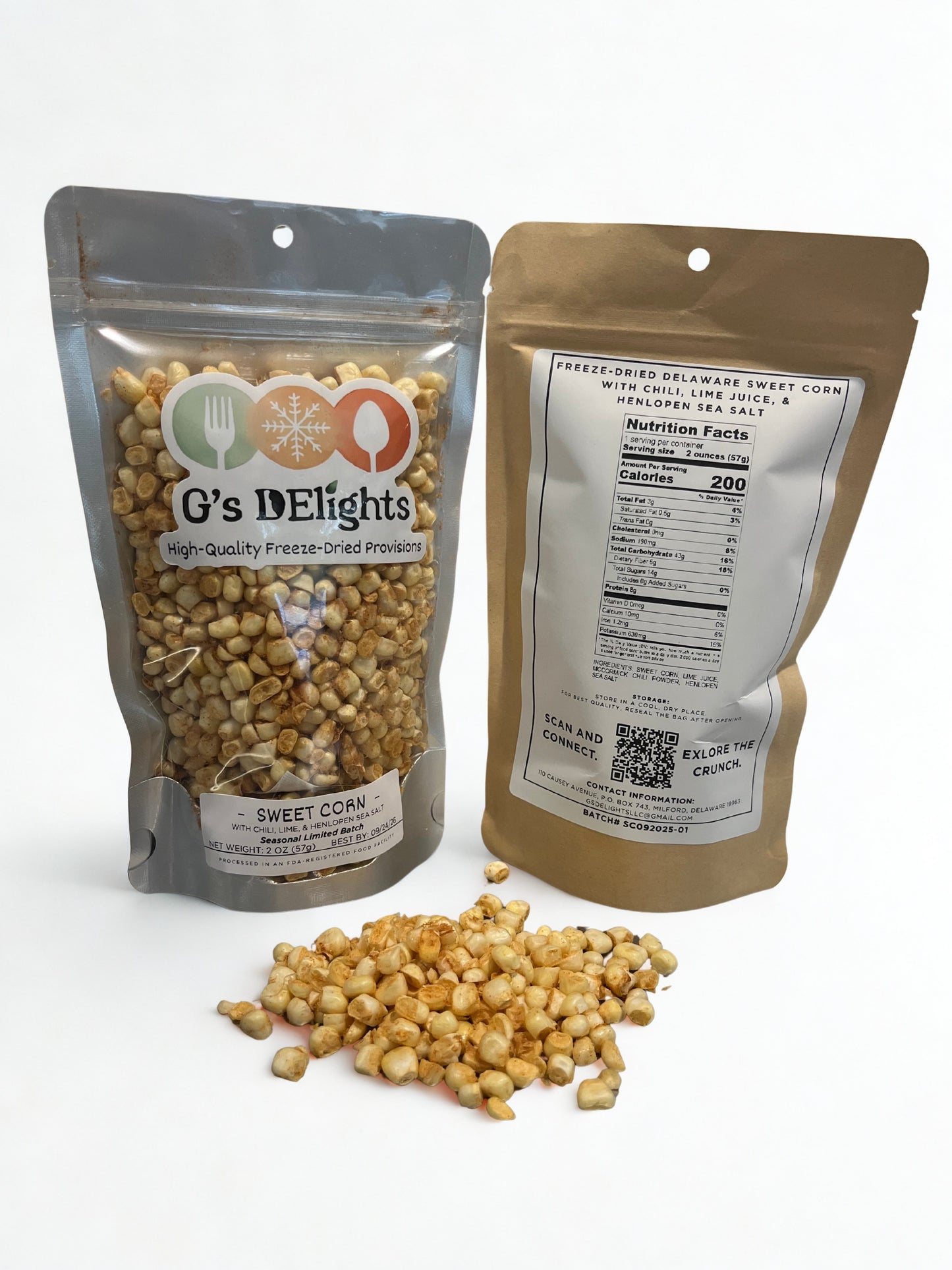 Sweet Corn Kernels (Chili Lime + Sea Salt) - Freeman Farms