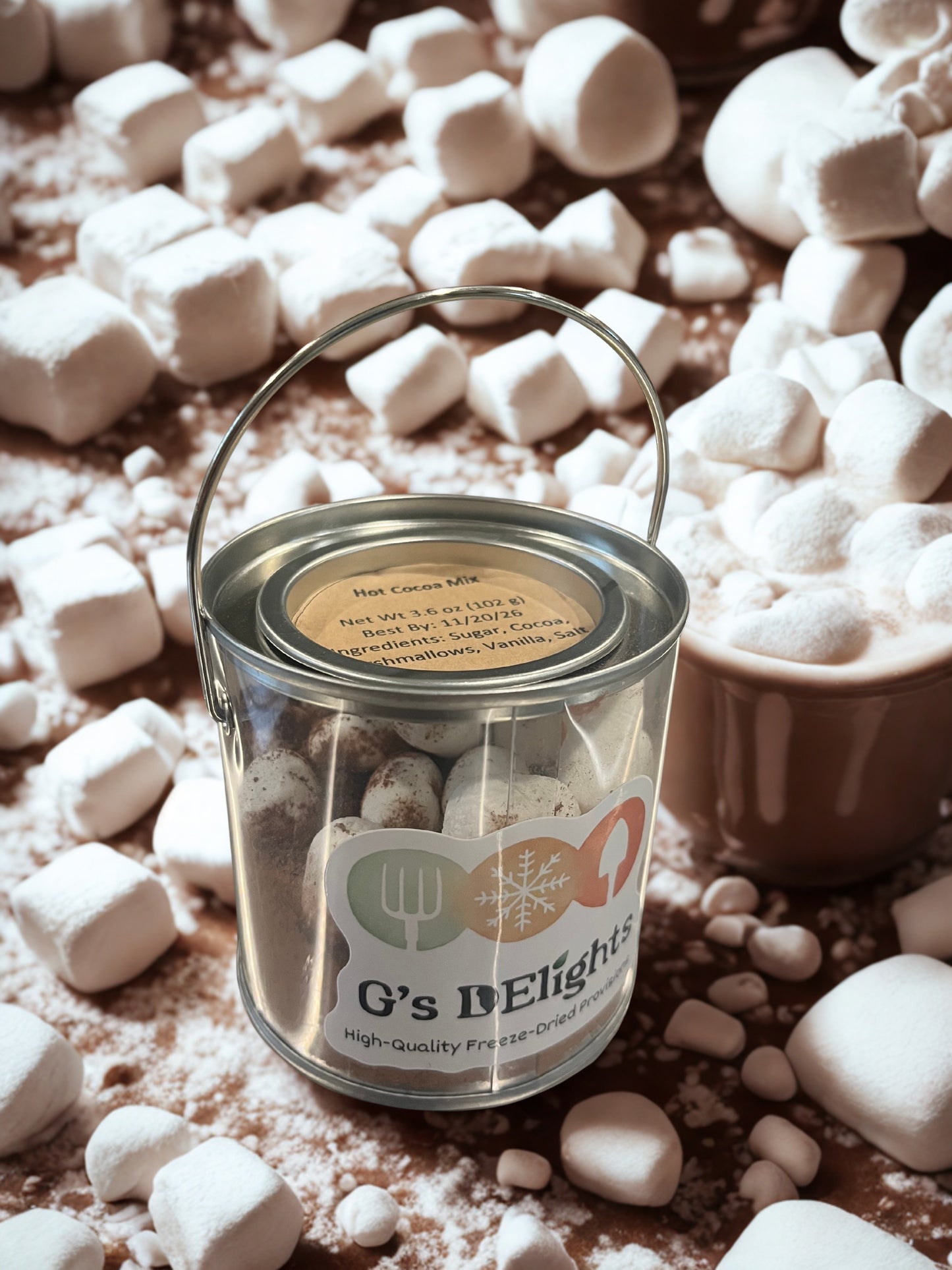 Hot Cocoa Mix (Small Batch) w/ Freeze Dried Marshmallows