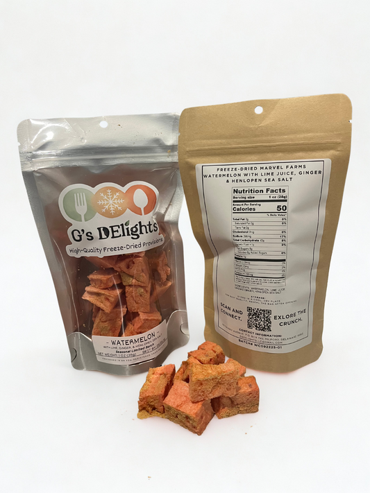 Marvel Farms Watermelon Cubes with Lime, Ginger & Sea Salt