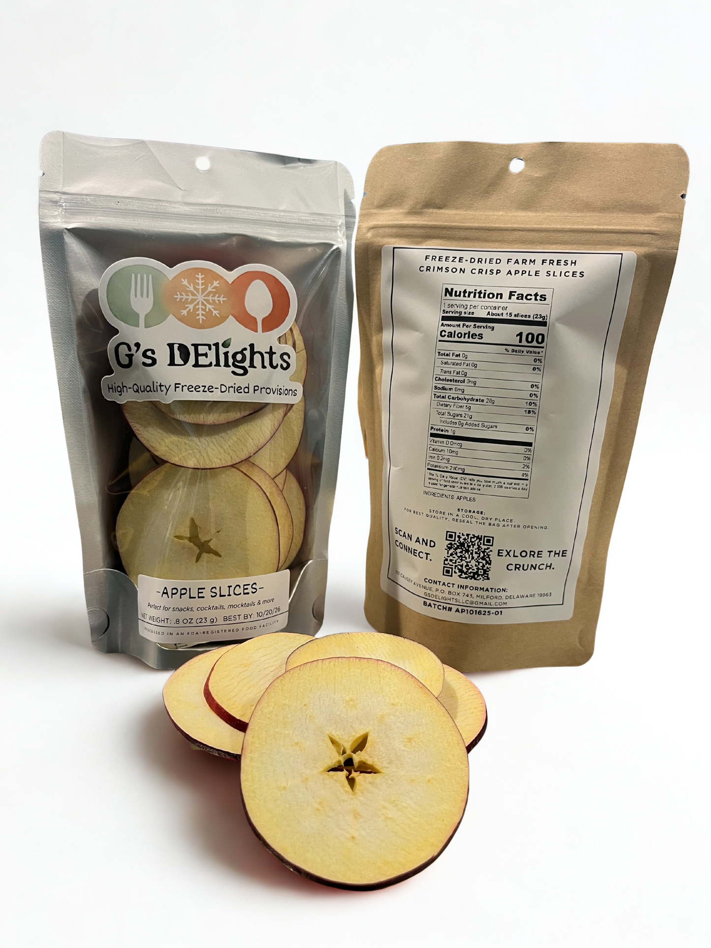 Farm Fresh Freeze-Dried Crimson Crisp Apple Slices