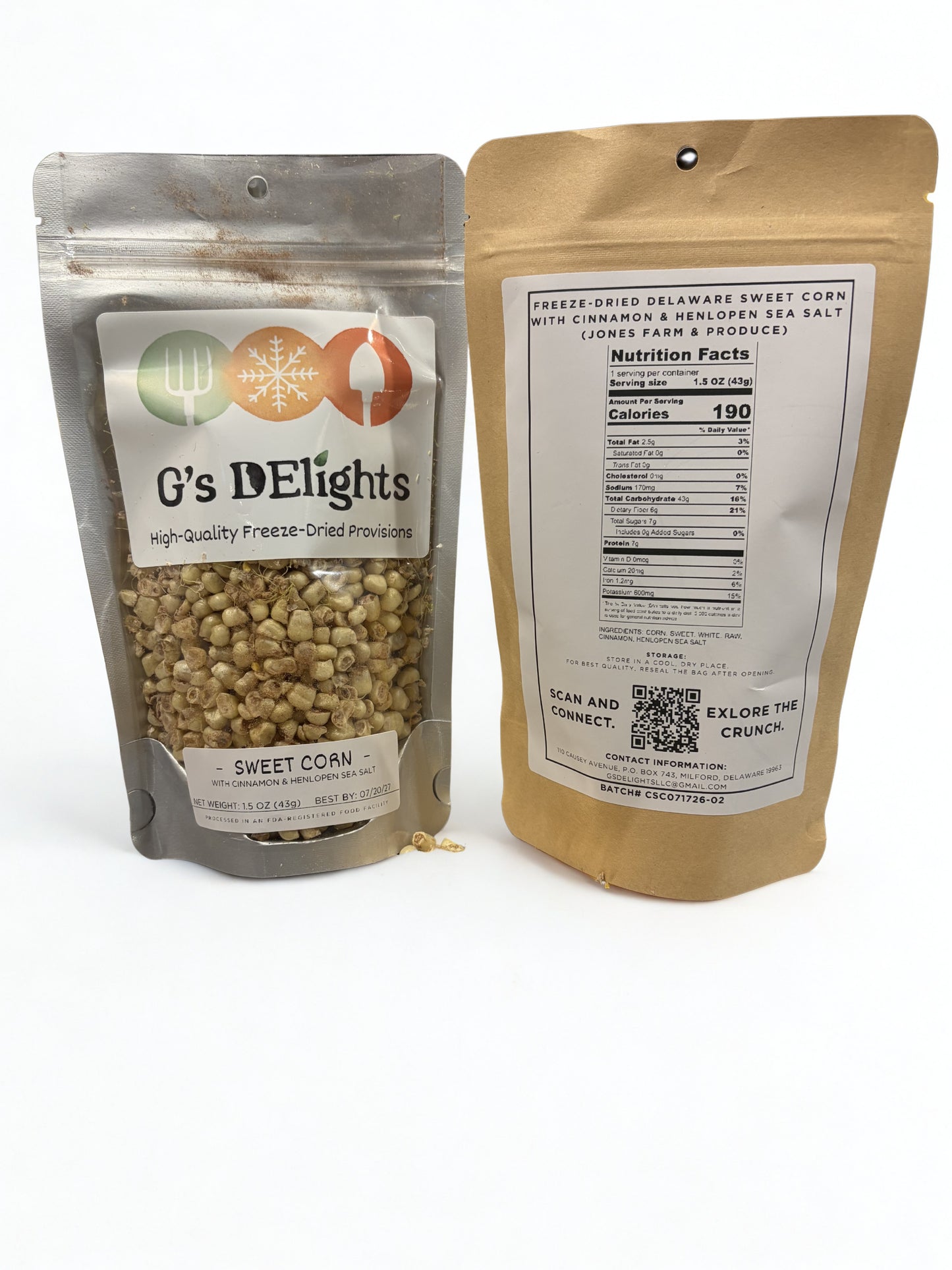 Sweet Corn Kernels with Cinnamon & Henlopen Sea Salt